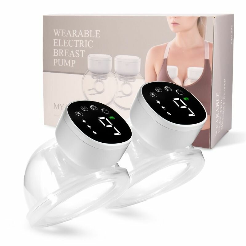 Wearable electric breast pump