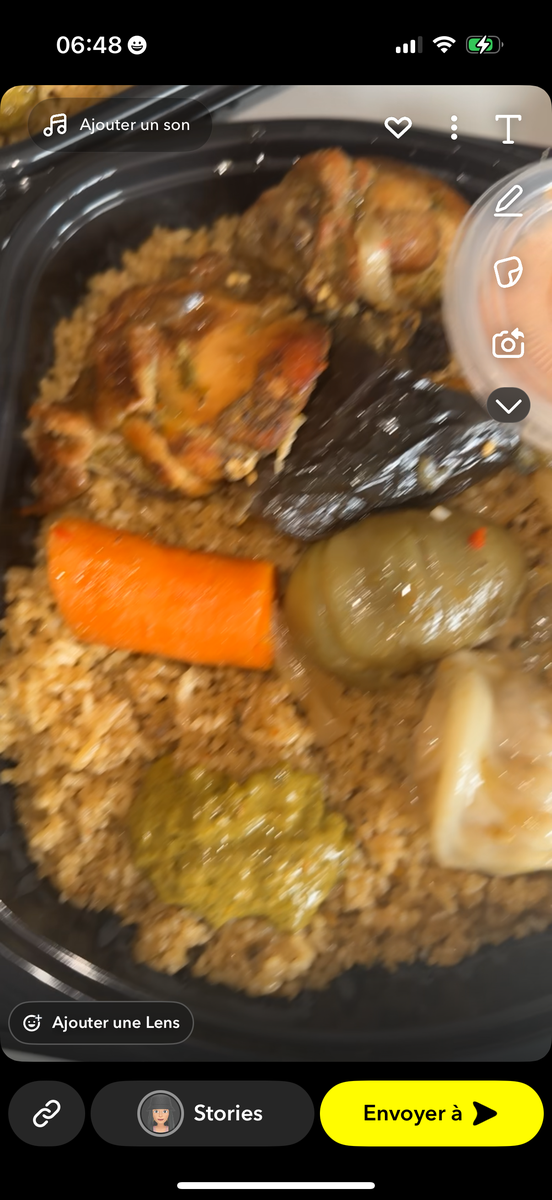 Délicieux plat de tchep poulet