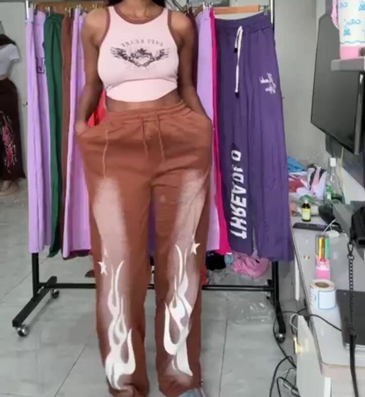 Pantalon streetwear à motifs