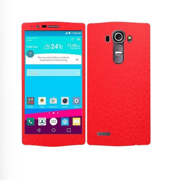 G4 Red Common Leather Texture Mobile Skin