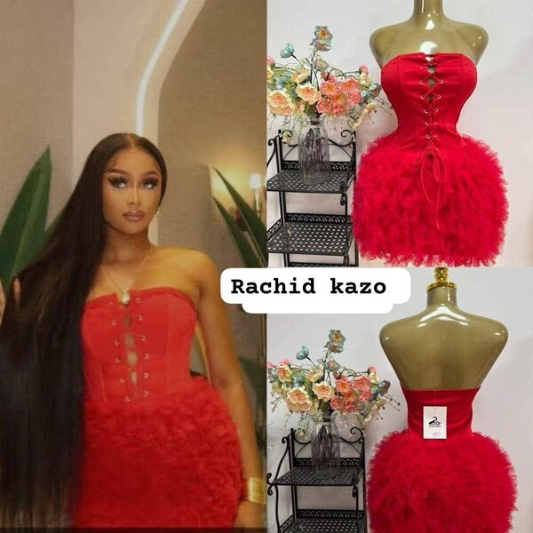 Robe bustier rouge élégante