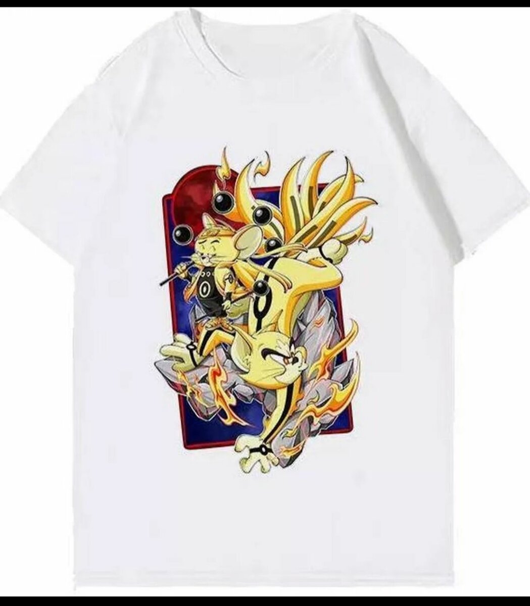 Футболки коллаборация Том и Джерри с Наруто