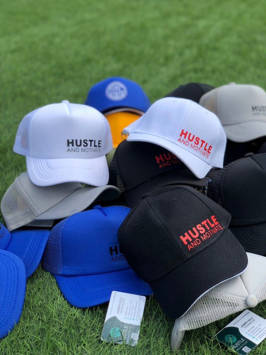 Hustle and motivate caps k65