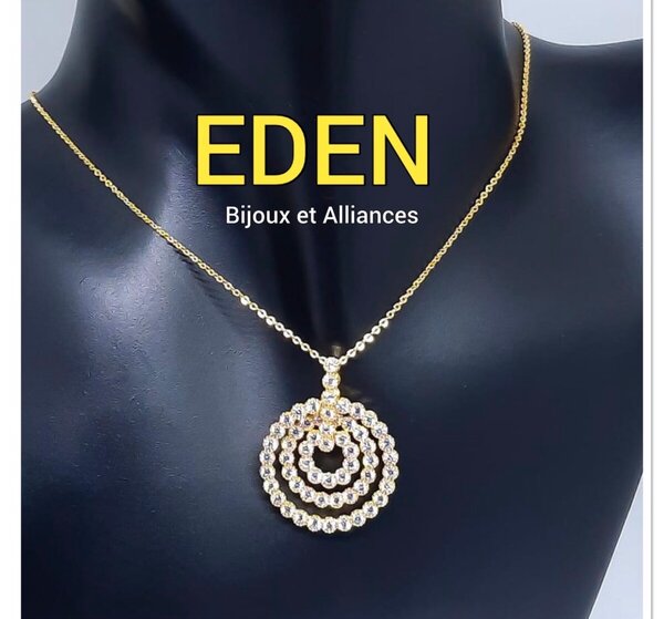 Collier Pendentif Doré Éden