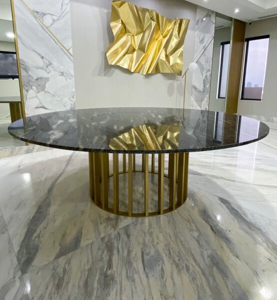 Table ronde en marbre luxe