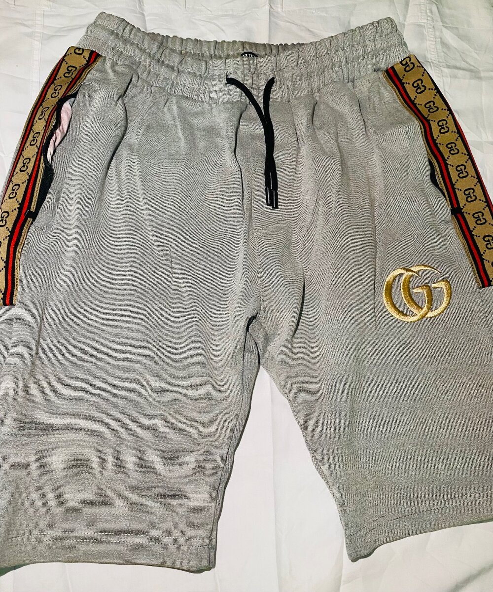 Shorts en molleton gris