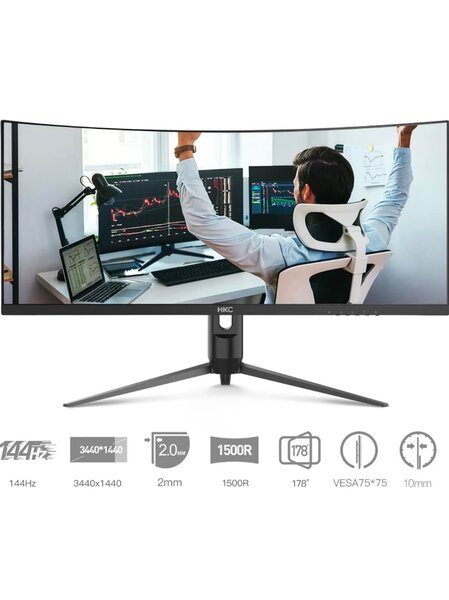 HKC 34'' Curved 4K Gaming Monitor