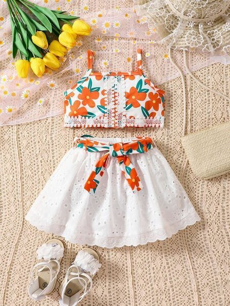 Ensemble Été Fille Floral