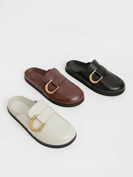 Mules en cuir élégantes homme
