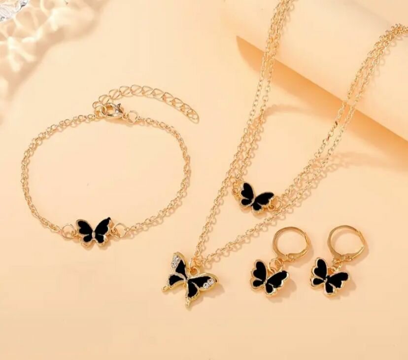 Ensemble Bijoux Papillon Élégant