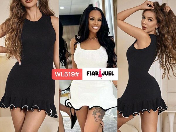 Robe moulante avec volants