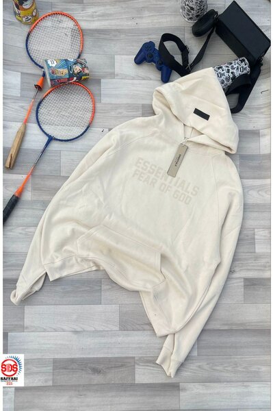 Hoodie Essentiels blanc unisexe