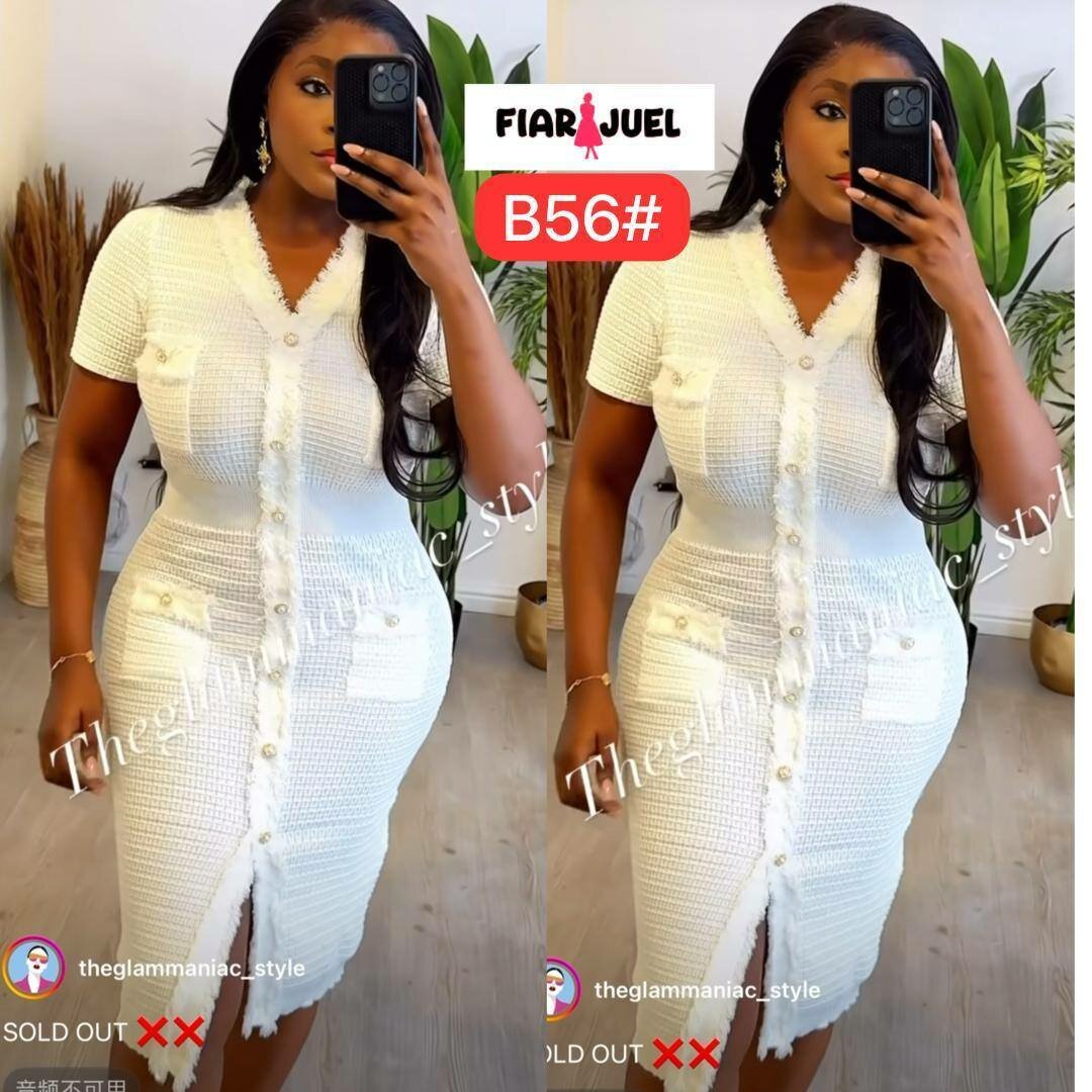 Chic robe blanche pour dame