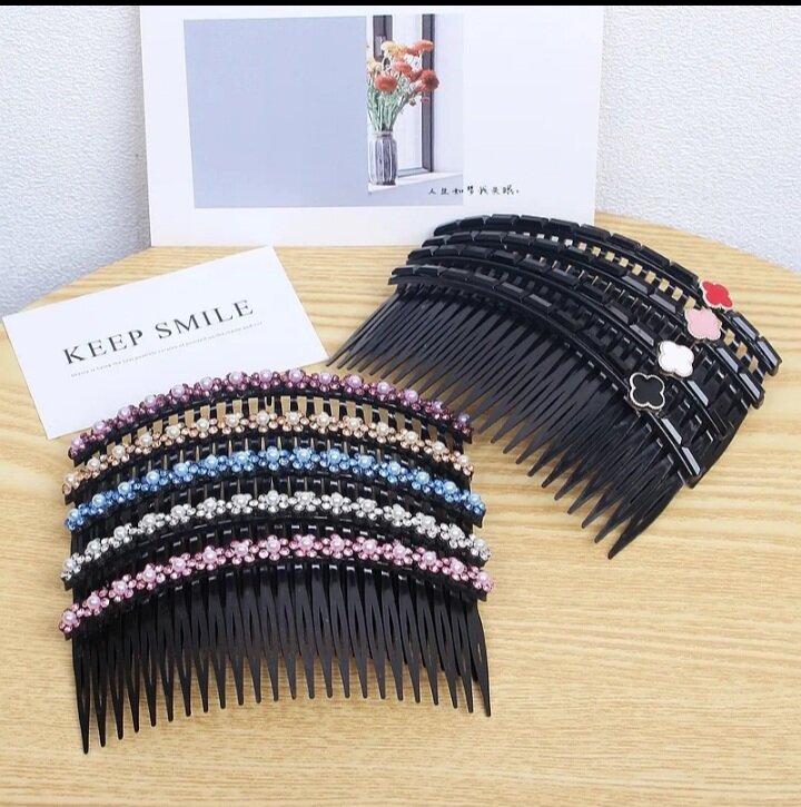 2 Peignes écoratifs à fleurs