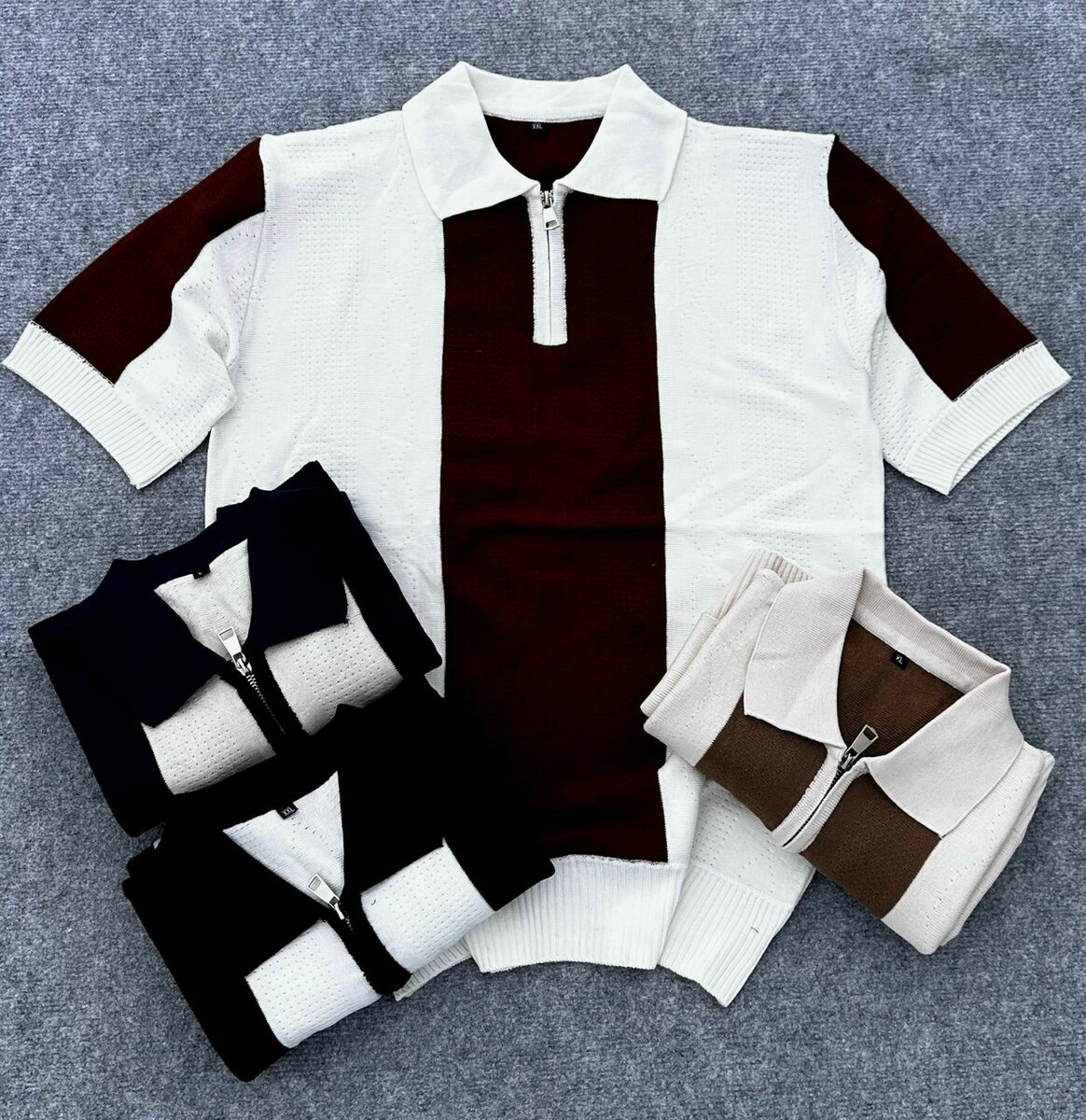 Polo tricot rayé élégant