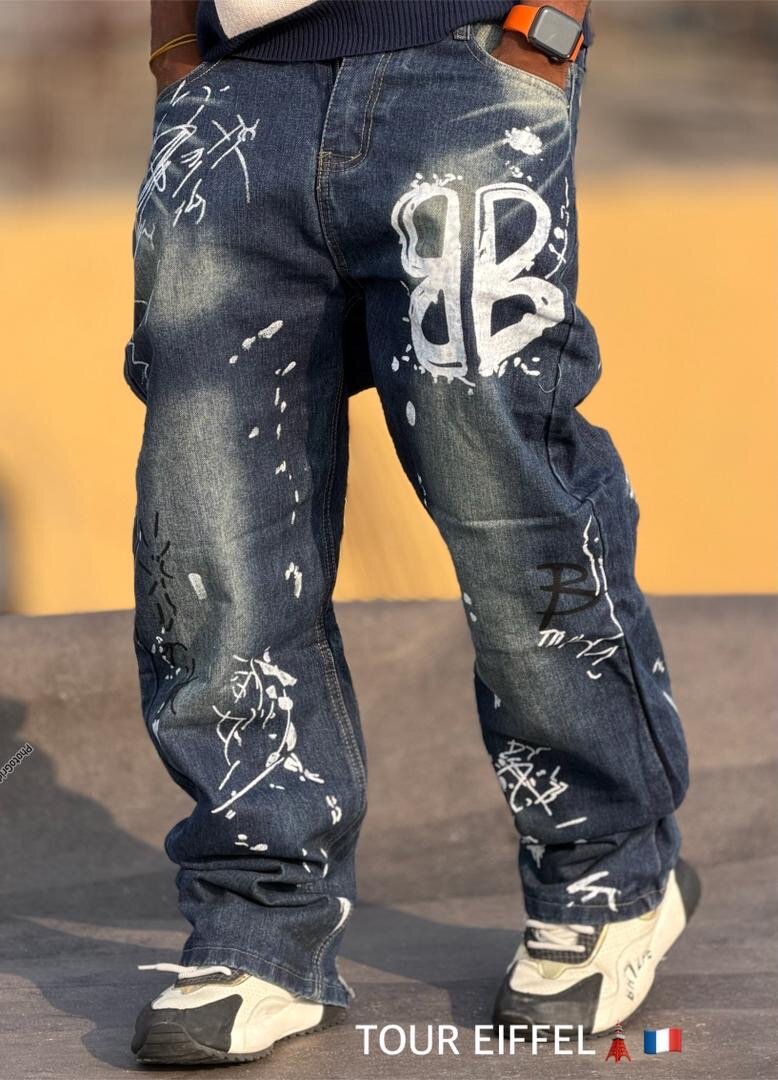 Jeans décontractés graffiti