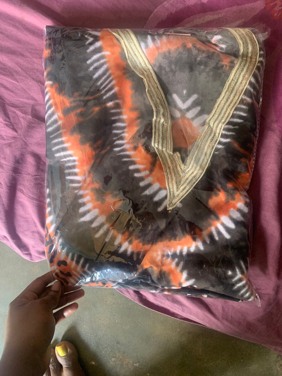 Tunique habillée en tissu imprimé