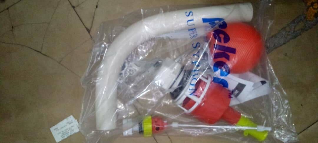 Metal shiners, PVC Syphon and piller tap