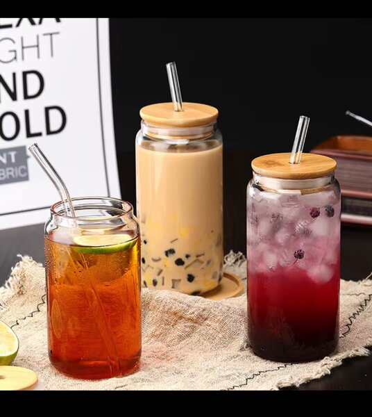 Bocaux verre avec couvercle en bambou