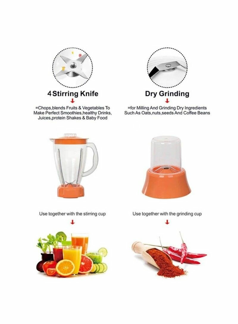 300W 2 IN 1 BLENDER & DRY GRINDER