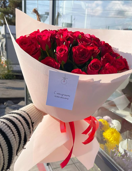 букеты из 51-кенийских роз 🌹😍