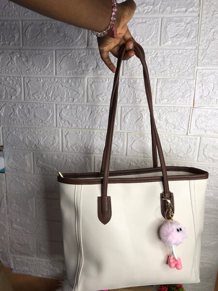 Leather tote bag
