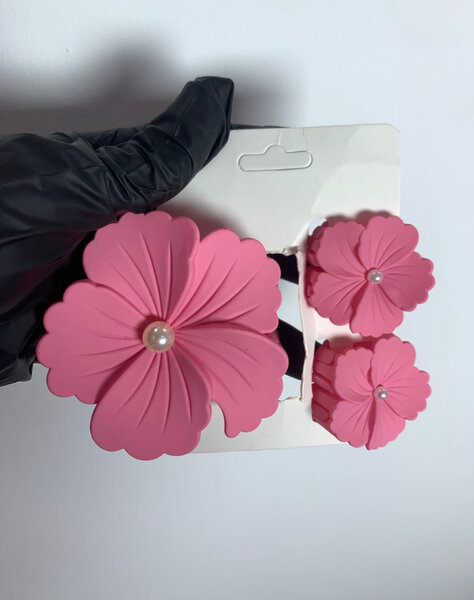 Pinces à cheveux fleuries pastel