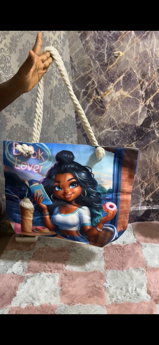 Sac cabas illustré femme