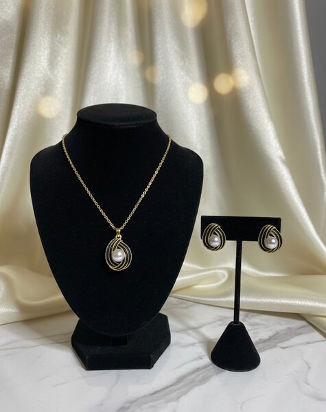 Parure bijou élégante perles