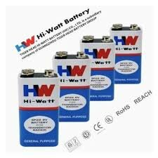 Piles zinc-carbone Hi-Watt 9V