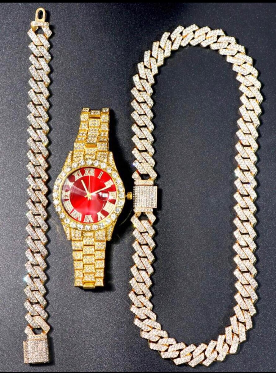 Ensemble de montre-bracelet en strass