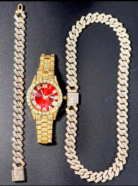 Ensemble de montre-bracelet en strass