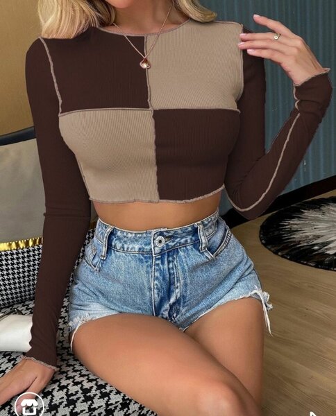 Top court patchwork manches L