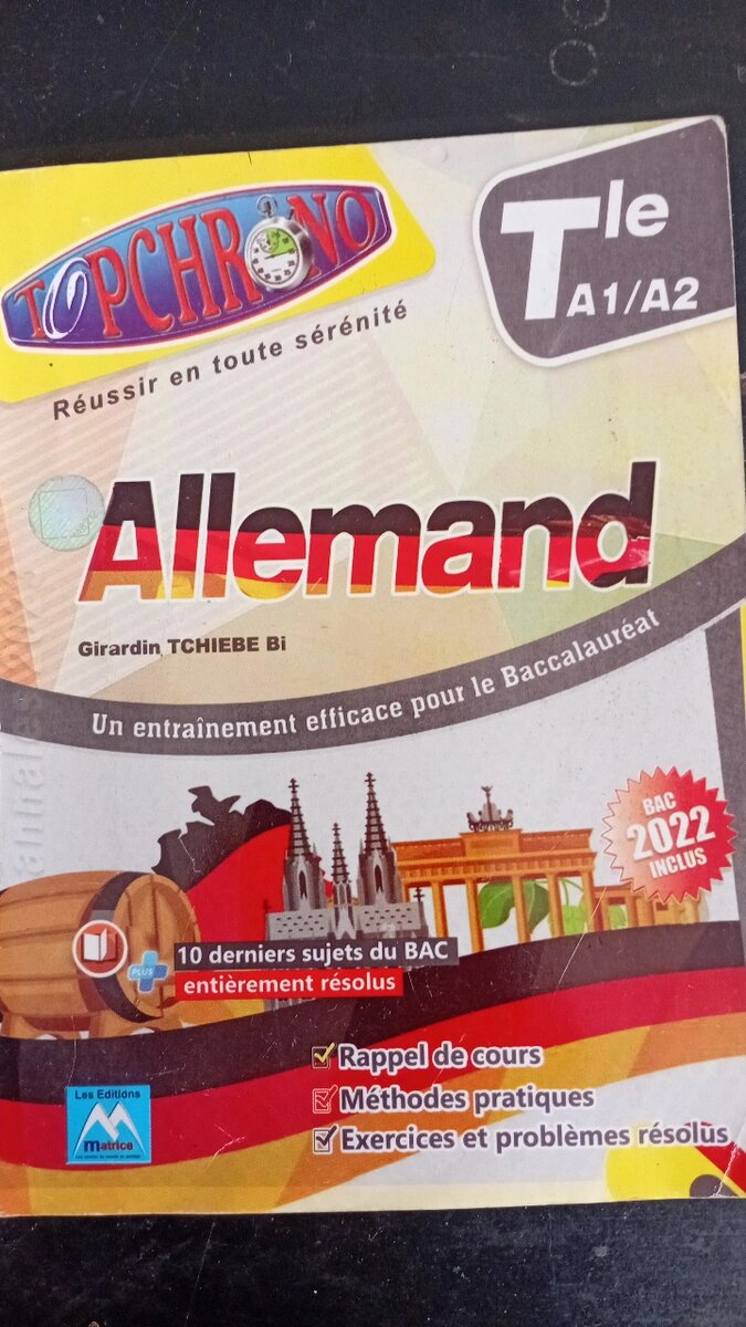 Livre d'Allemand BAC 2022