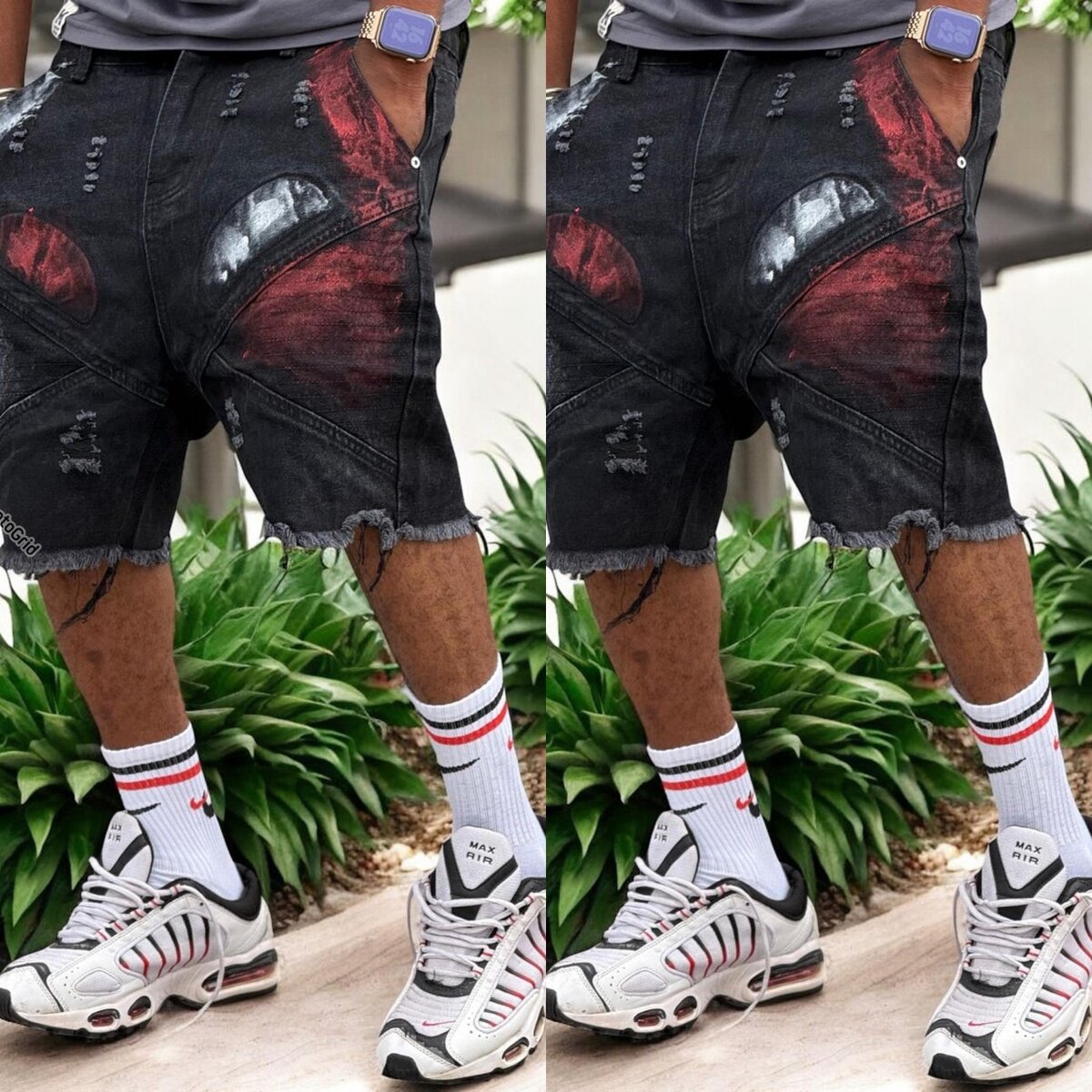 Shorts déchirés tendance homme