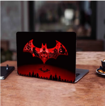 Batman Bat Logo background Laptop Back Vinyl Skin Sticker 13 13.3 14.6 15 15.4 15.6 Inches Laptop Skin Stickers