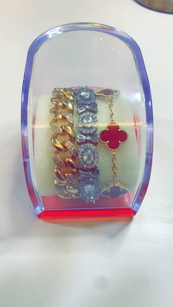 18k Gold bracelet, Diamond bracelet and Van Cleef bracelet