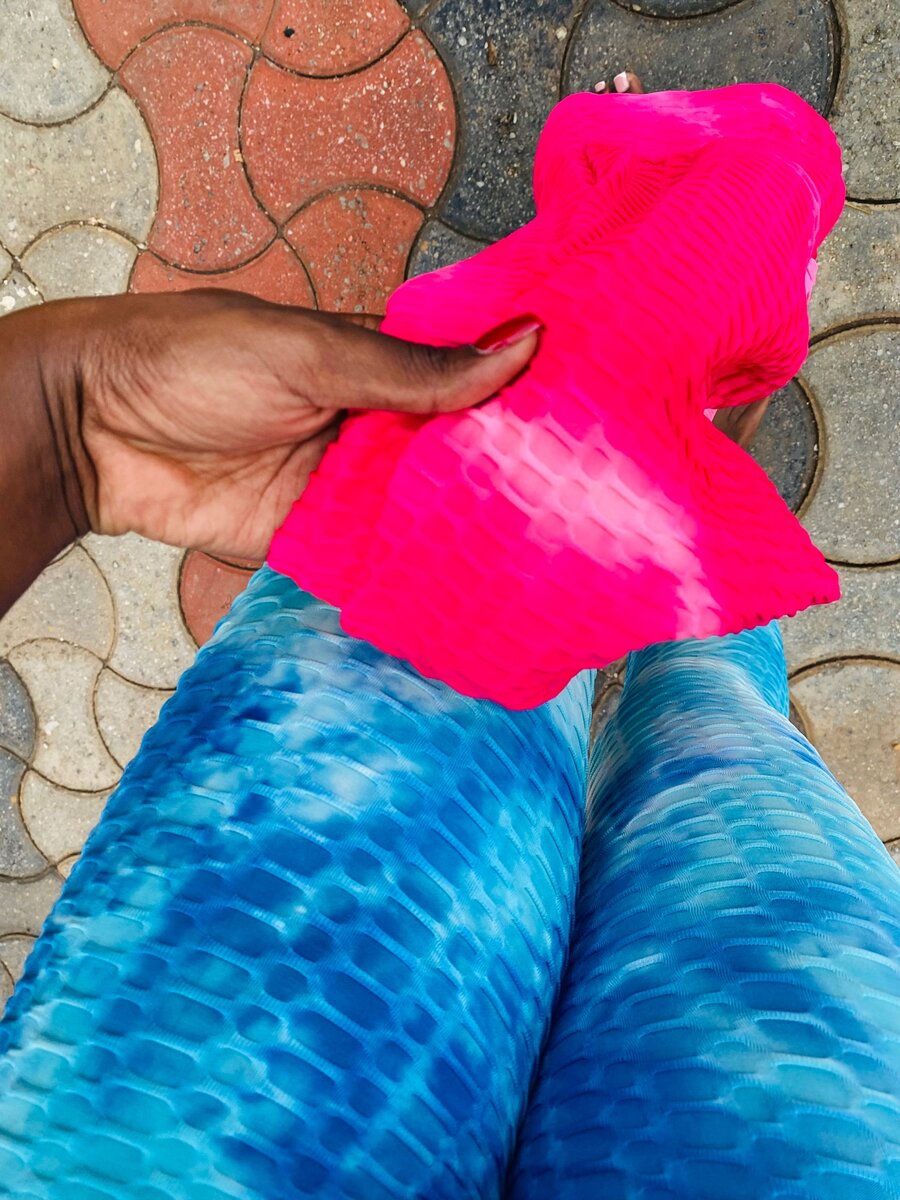 Honey comb Tie-Dye high waist legging