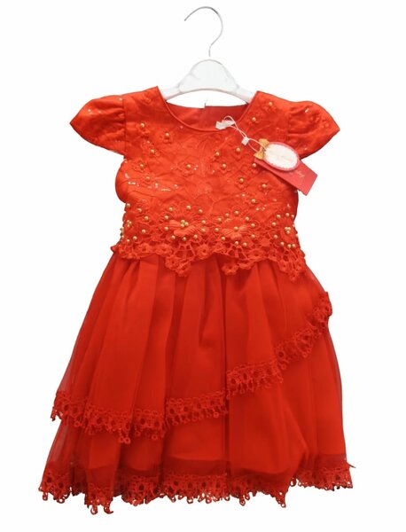 Robe rouge fête fille
