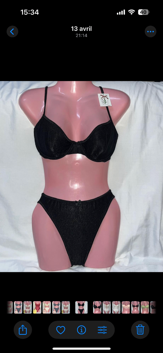 Lingerie ensemble noir espagne