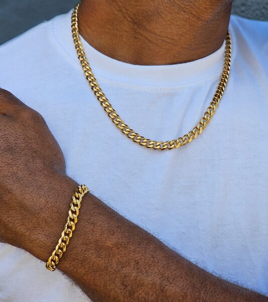 Cuban and Rope chain set