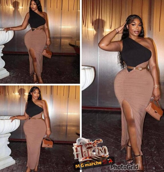 Robe élégante asymétrique