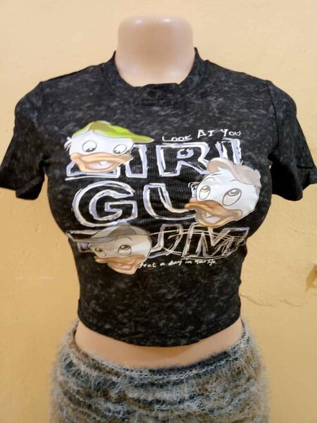 T-shirt crop canard