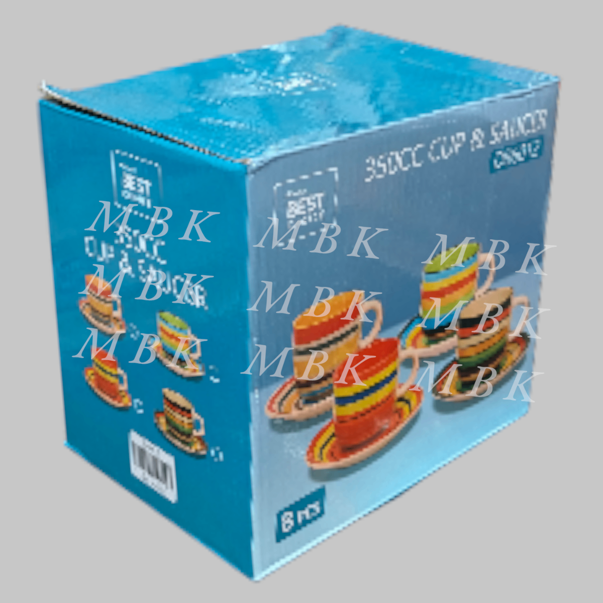 Set de Tasses et Soucoupes Arc-en-ciel 350cc