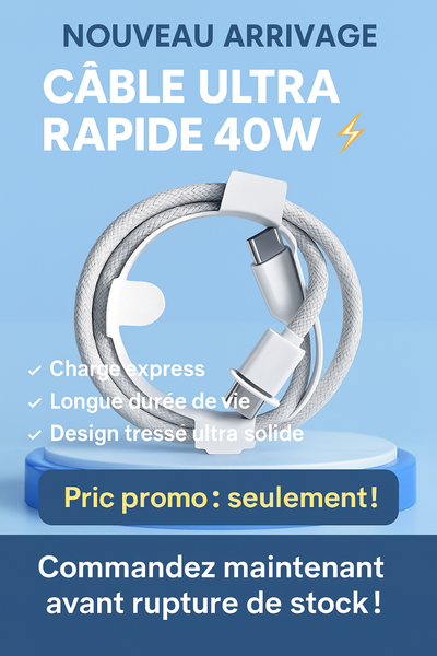Câble de Charge Rapide 40W