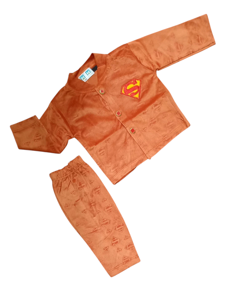 New born baby Unisex 2 pcs Velour Trouser shirt suit