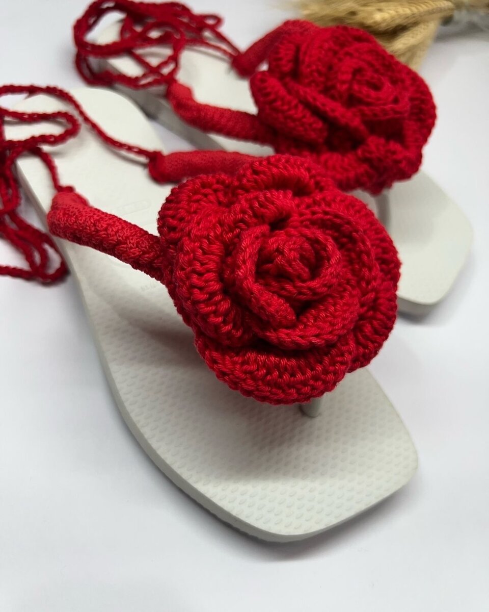 Sandales crochet artistiques
