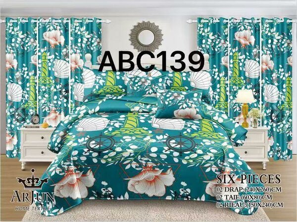 Parures Lit et Rideaux Floraux