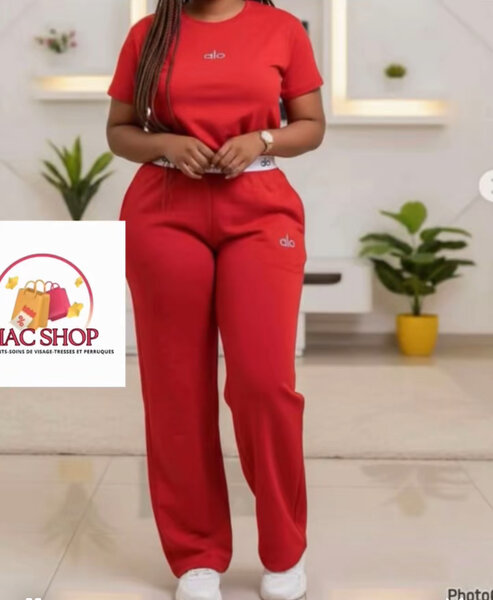 Tenue décontractée rouge femme