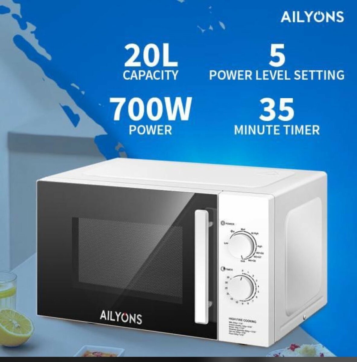 Ailyons 20 Liters capacity microwave oven
